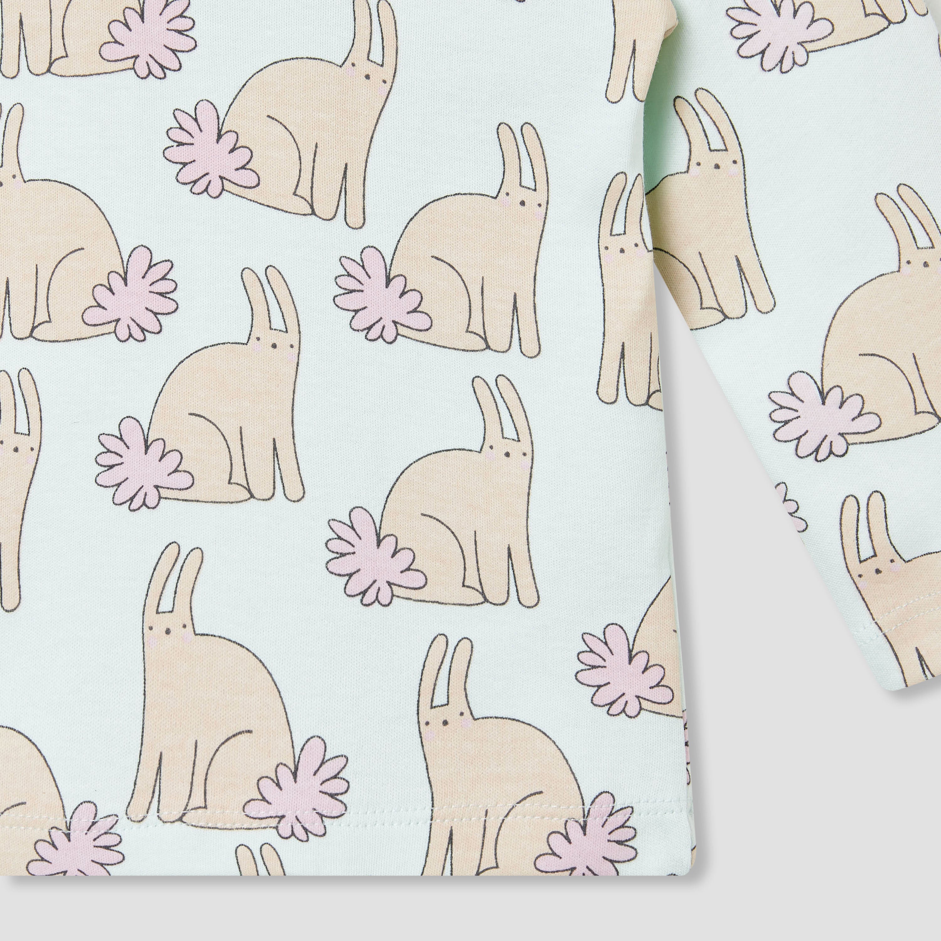 Juniors Bunny Print T-shirt and Pyjama Set