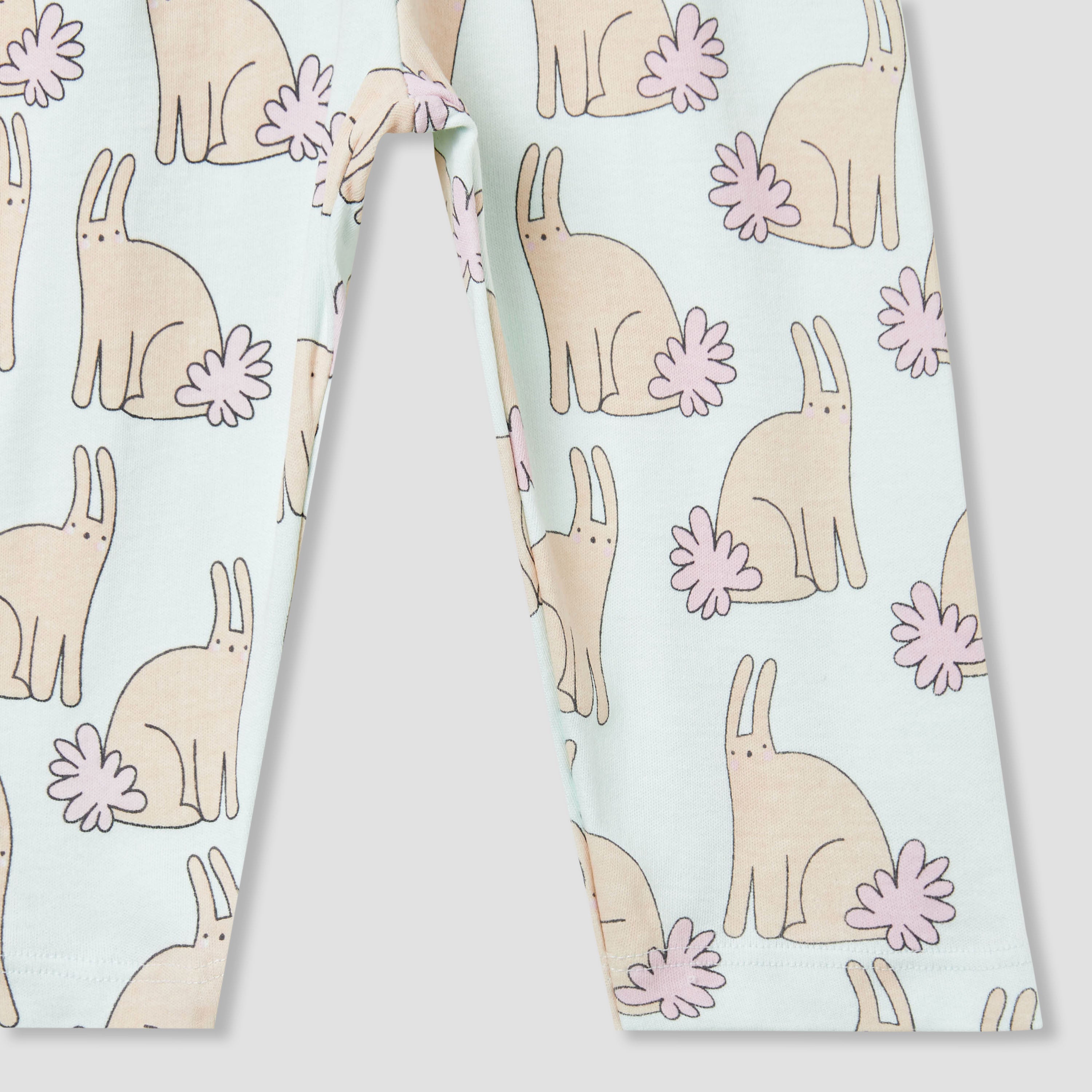 Juniors Bunny Print T-shirt and Pyjama Set