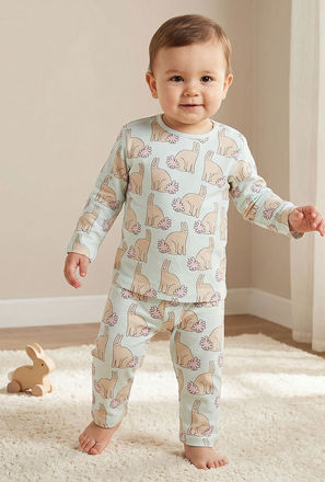 Juniors Bunny Print T-shirt and Pyjama Set