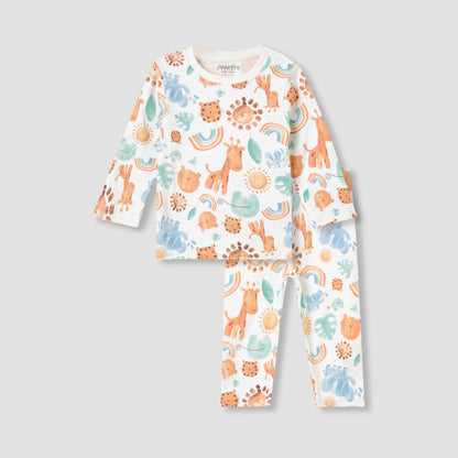 Juniors Animal Print T-shirt and Pyjama Set
