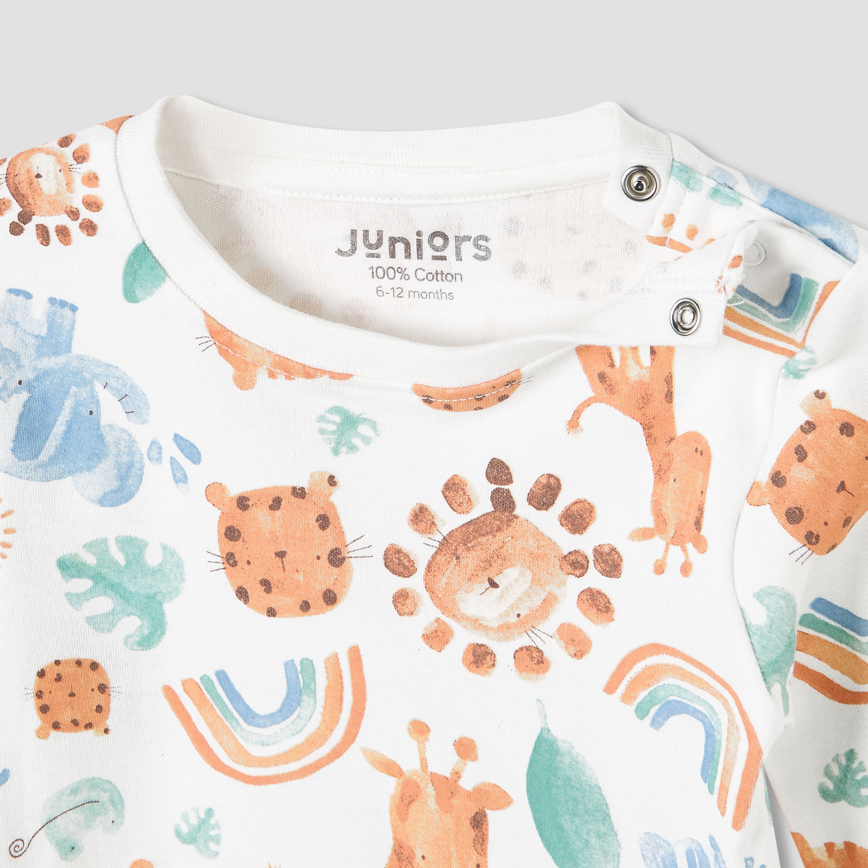 Juniors Animal Print T-shirt and Pyjama Set
