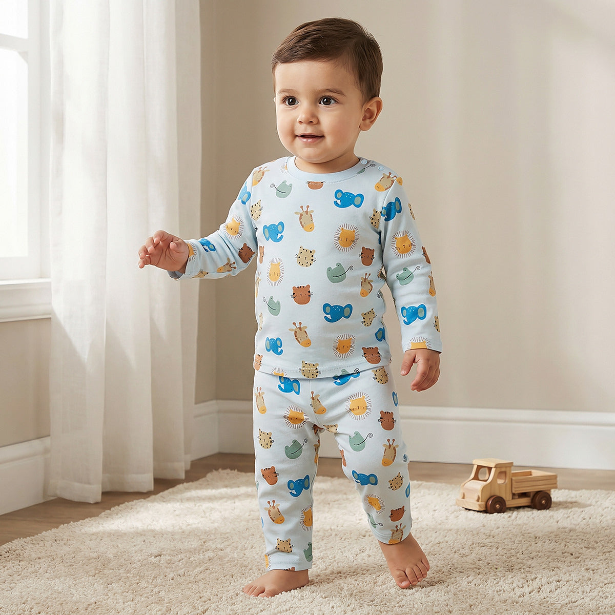 Juniors Bunny Print T-shirt and Pyjama Set