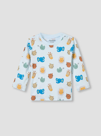 Juniors Bunny Print T-shirt and Pyjama Set-baby-girls-clothing-nightwear-pyjamasets-image-3