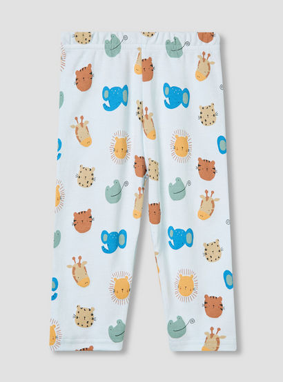 Juniors Bunny Print T-shirt and Pyjama Set-baby-girls-clothing-nightwear-pyjamasets-image-4