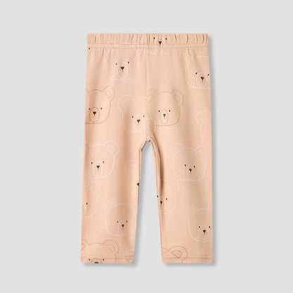 Juniors Pyjama Set with Bear Print - Cotton - Long Sleeves - Round Neck