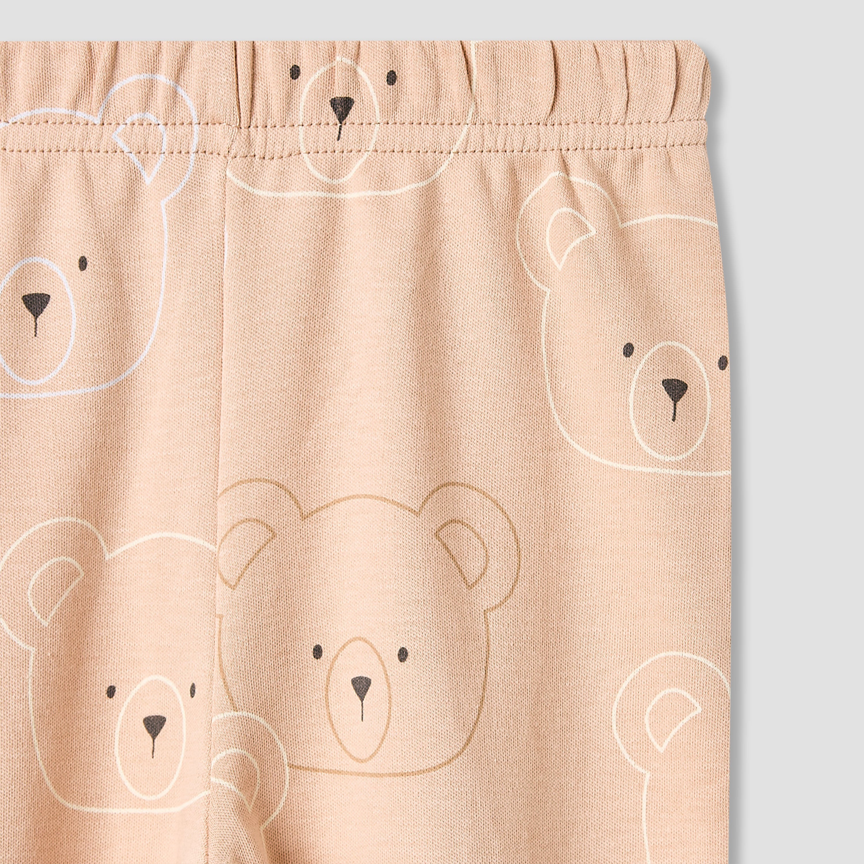 Juniors Pyjama Set with Bear Print - Cotton - Long Sleeves - Round Neck