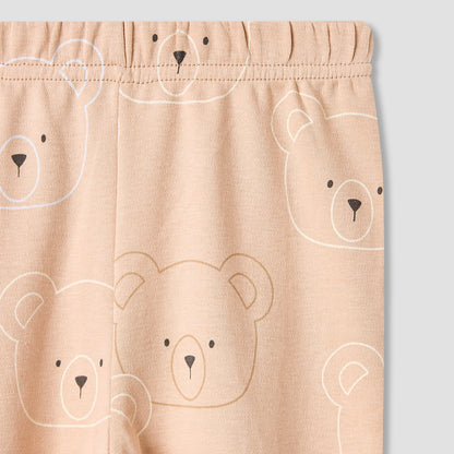 Juniors Pyjama Set with Bear Print - Cotton - Long Sleeves - Round Neck