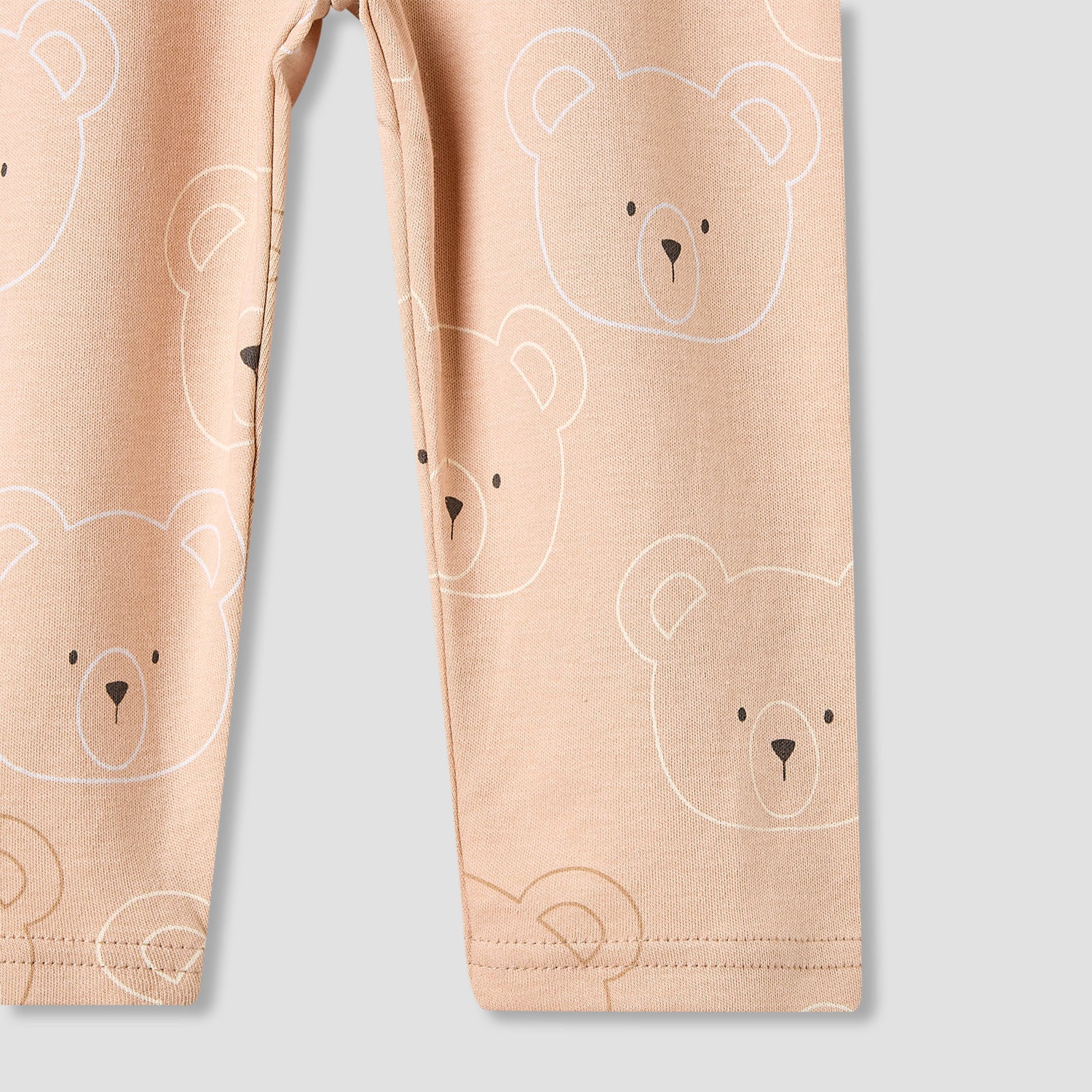 Juniors Pyjama Set with Bear Print - Cotton - Long Sleeves - Round Neck