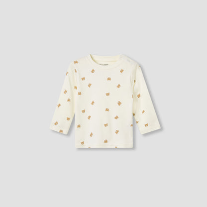 Juniors Pyjama Set with Bear Print - Cotton - Long Sleeves - Crew Neck