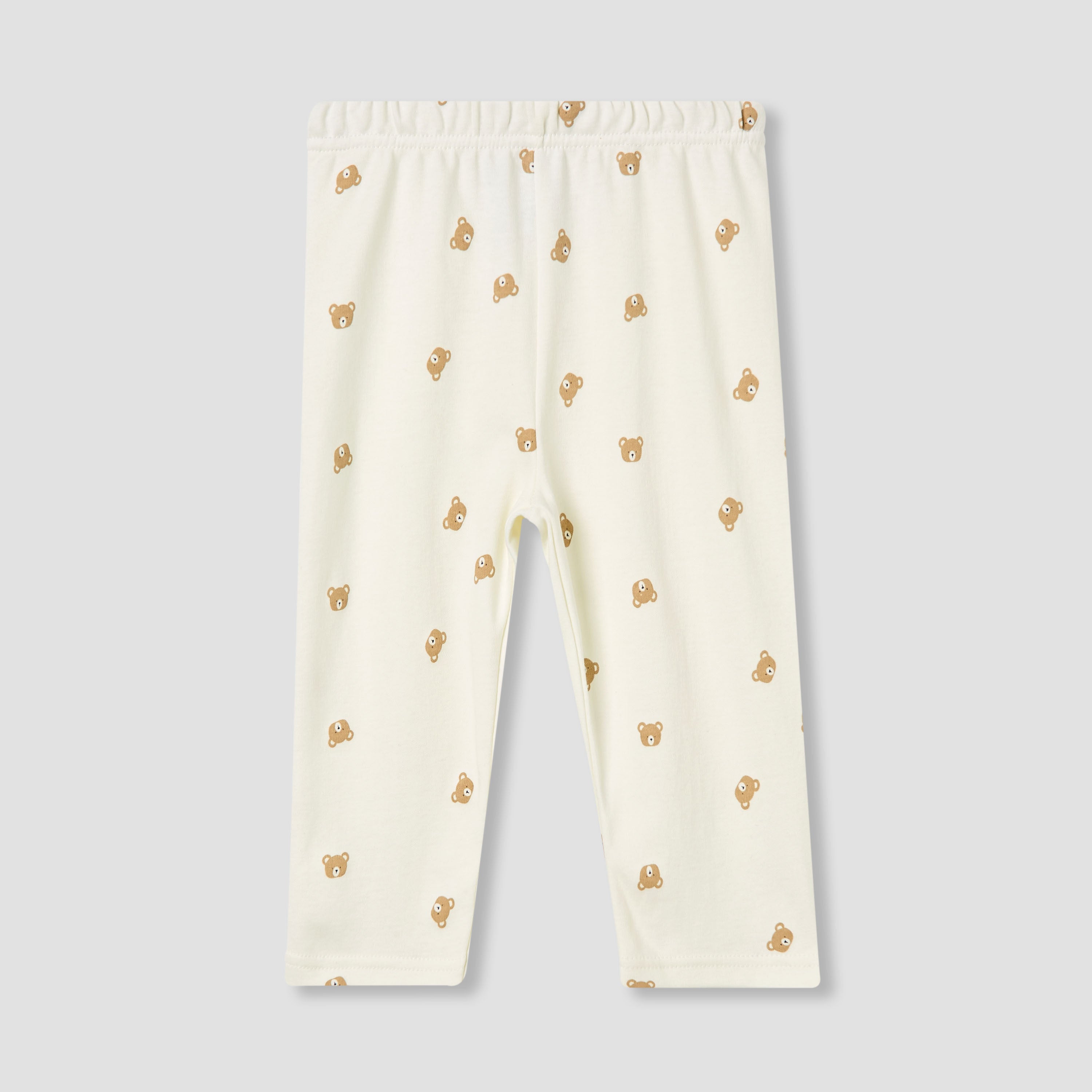 Juniors Pyjama Set with Bear Print - Cotton - Long Sleeves - Crew Neck