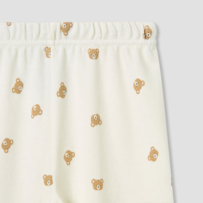 Juniors Pyjama Set with Bear Print - Cotton - Long Sleeves - Crew Neck