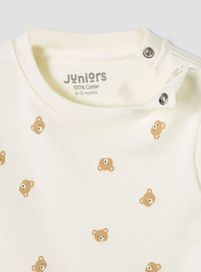 Juniors Pyjama Set with Bear Print - Cotton - Long Sleeves - Crew Neck-baby-boys-clothing-nightwear-pyjamasets-image-5
