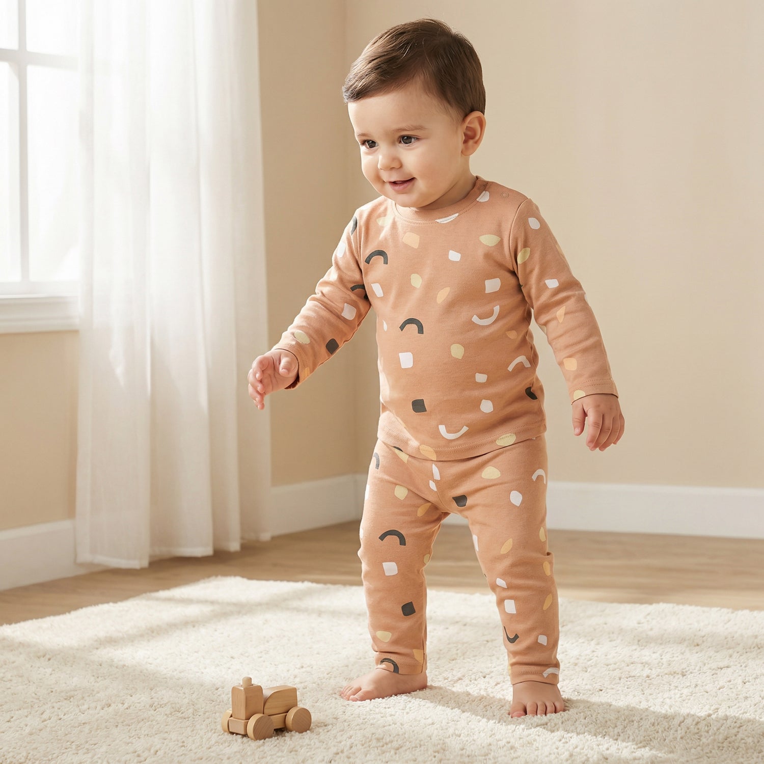 Juniors Bunny Print T-shirt and Pyjama Set