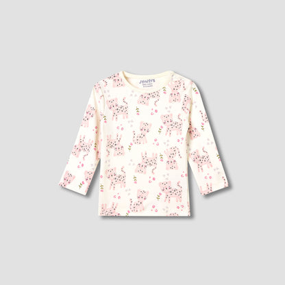 Juniors Giraffe Print T-shirt and Pyjama Set