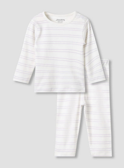 Juniors Pyjama Set with Print - Cotton - Long Sleeves - Crew Neck-baby-girls-clothing-nightwear-pyjamasets-image-2
