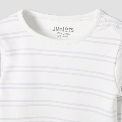 Juniors Pyjama Set with Print - Cotton - Long Sleeves - Crew Neck