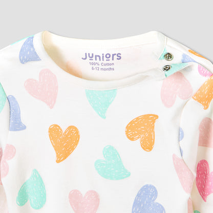 Juniors Bunny Print T-shirt and Pyjama Set