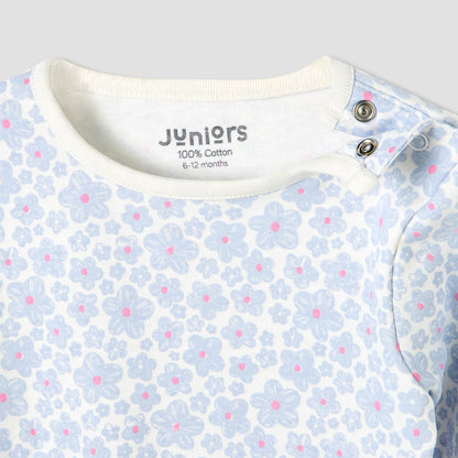 Juniors Pyjama Set with Print - Cotton - Long Sleeves - Crew Neck