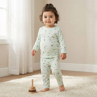 Juniors Pyjama Set with Bear Print - Cotton - Long Sleeves - Crew Neck-undefined-image-1