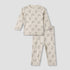 Juniors Star Print T-shirt and Pyjama Set - Beige / 12-18 mths