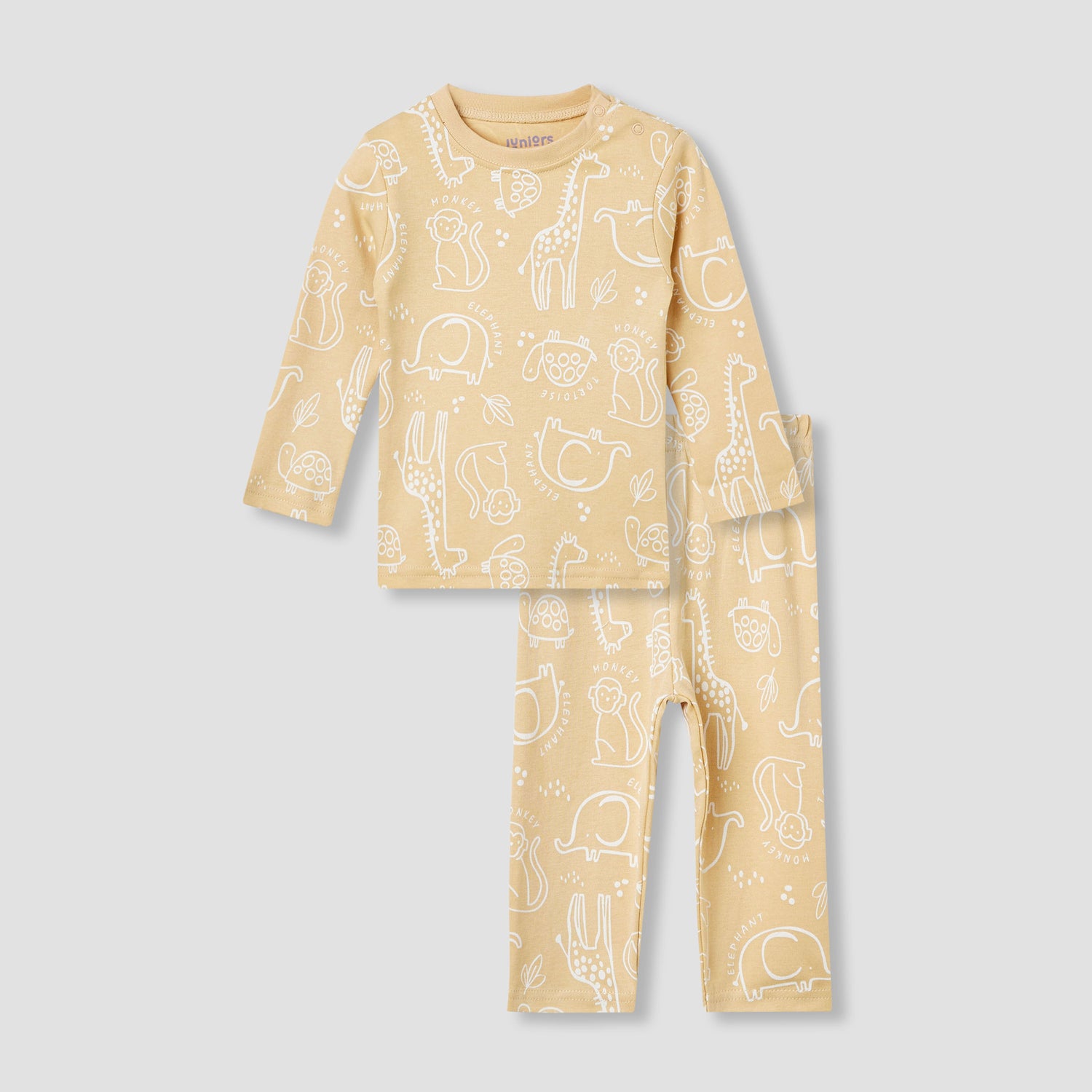 Juniors Lion Print Long Sleeve T-shirt and Pyjama Set