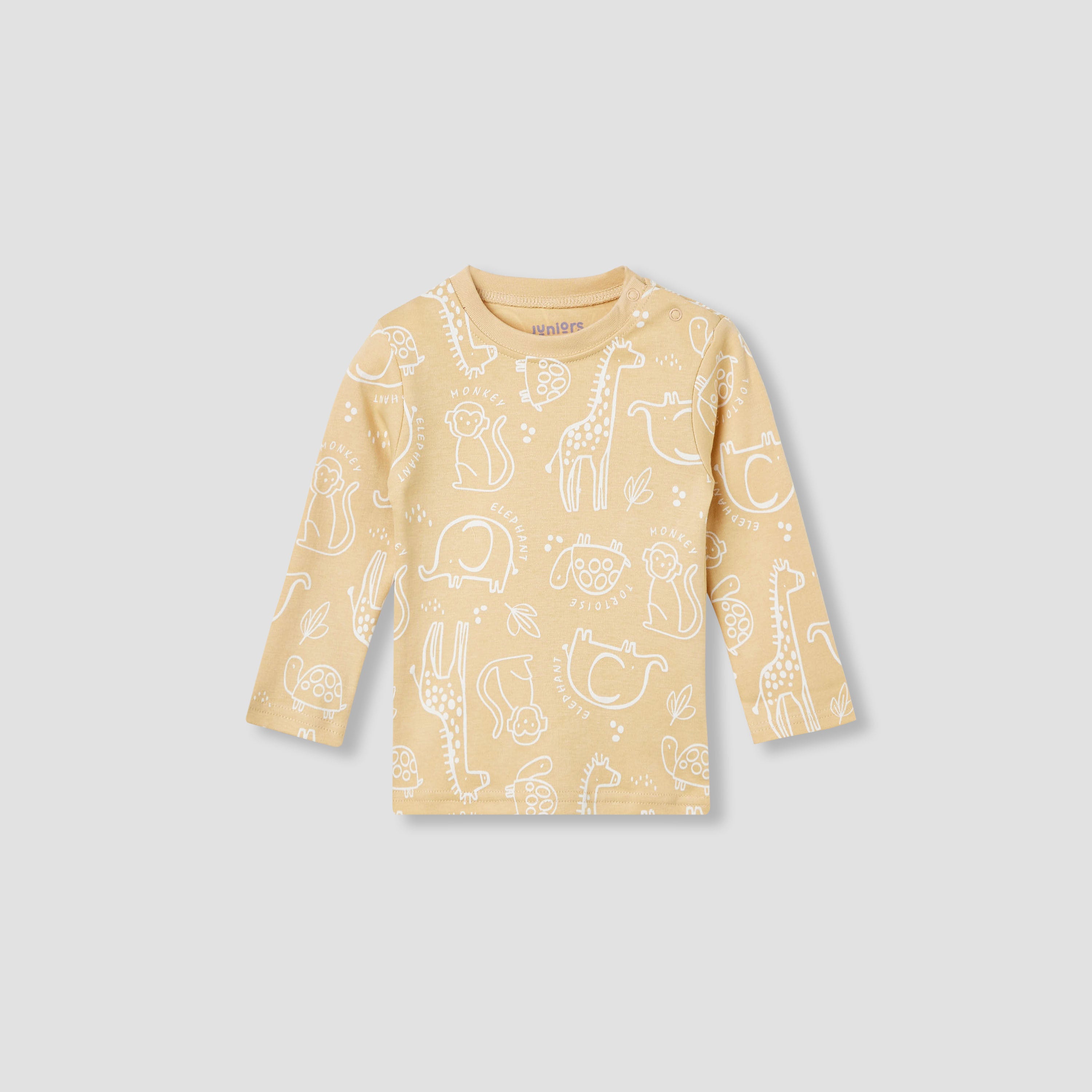 Juniors Lion Print Long Sleeve T-shirt and Pyjama Set