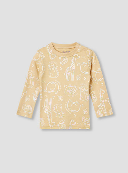 Juniors Lion Print Long Sleeve T-shirt and Pyjama Set-baby-boys-clothing-nightwear-pyjamasets-image-3