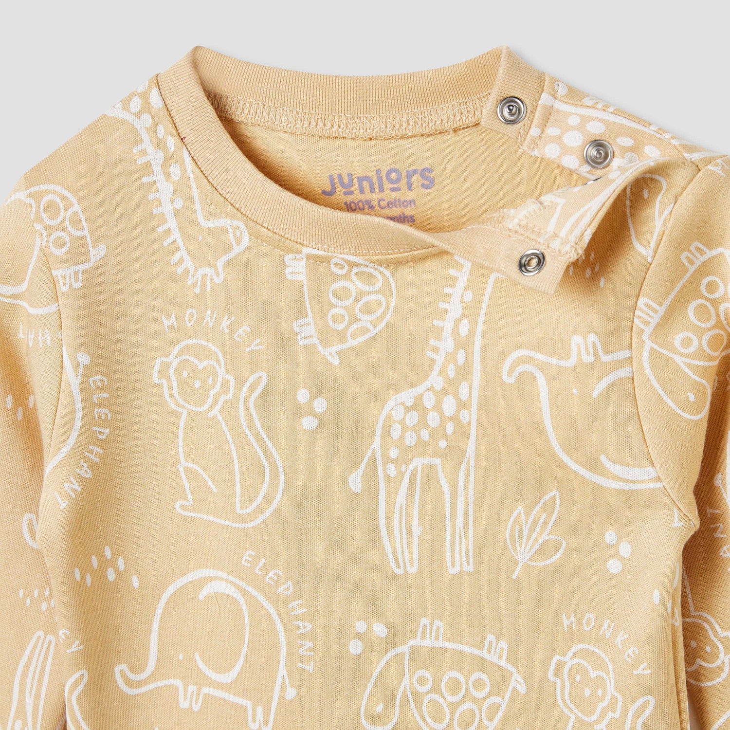 Juniors Lion Print Long Sleeve T-shirt and Pyjama Set