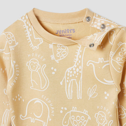 Juniors Lion Print Long Sleeve T-shirt and Pyjama Set