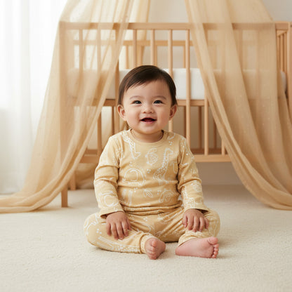 Juniors Lion Print Long Sleeve T-shirt and Pyjama Set