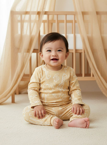 Juniors Lion Print Long Sleeve T-shirt and Pyjama Set-baby-boys-clothing-nightwear-pyjamasets-image-9