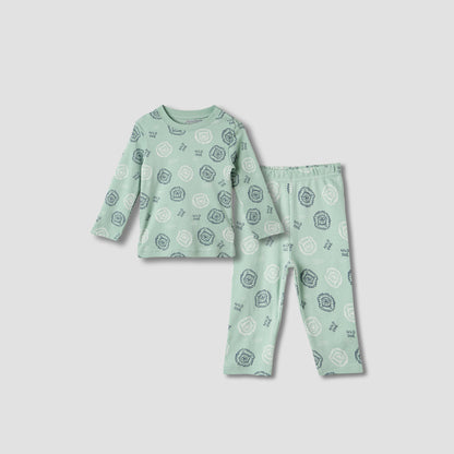 Juniors Lion Print Long Sleeve T-shirt and Pyjama Set