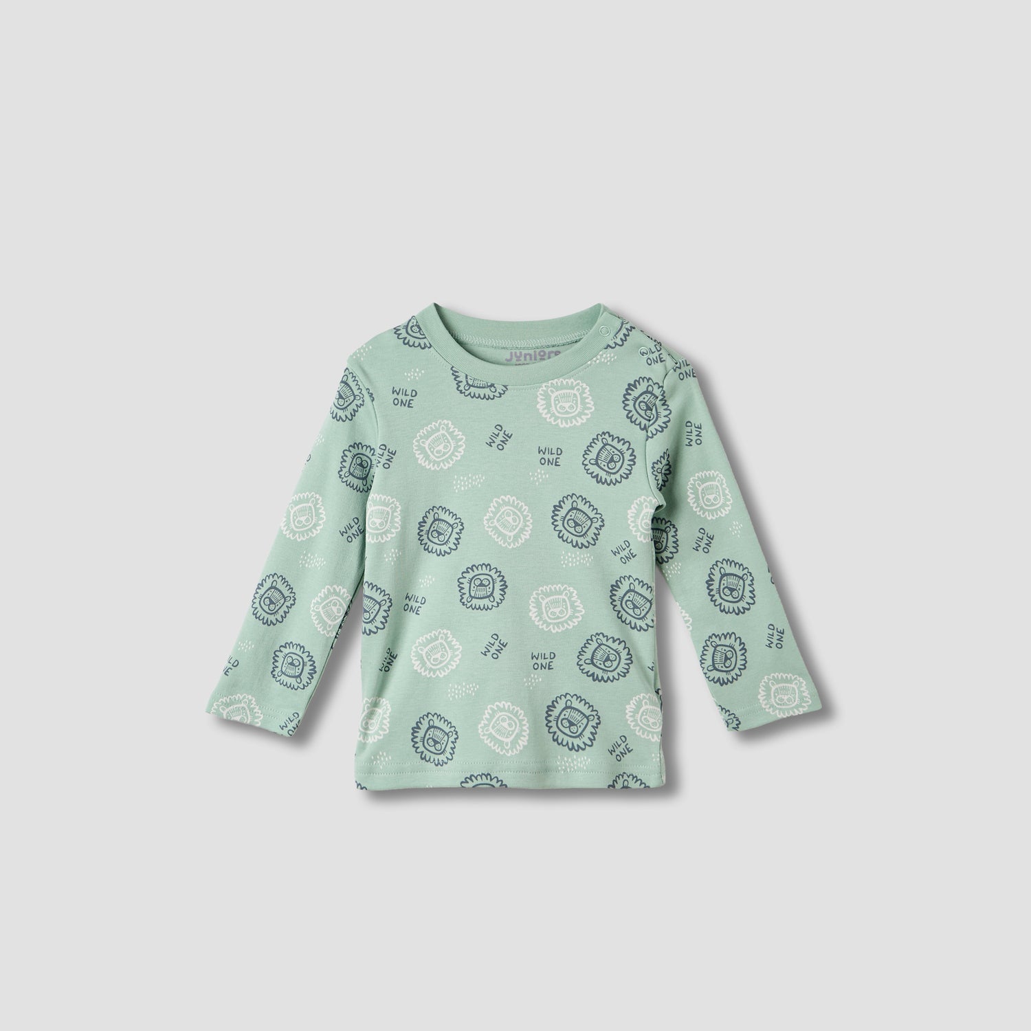Juniors Lion Print Long Sleeve T-shirt and Pyjama Set
