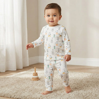 Juniors All-Over Animal Print T-shirt and Pyjama Set
