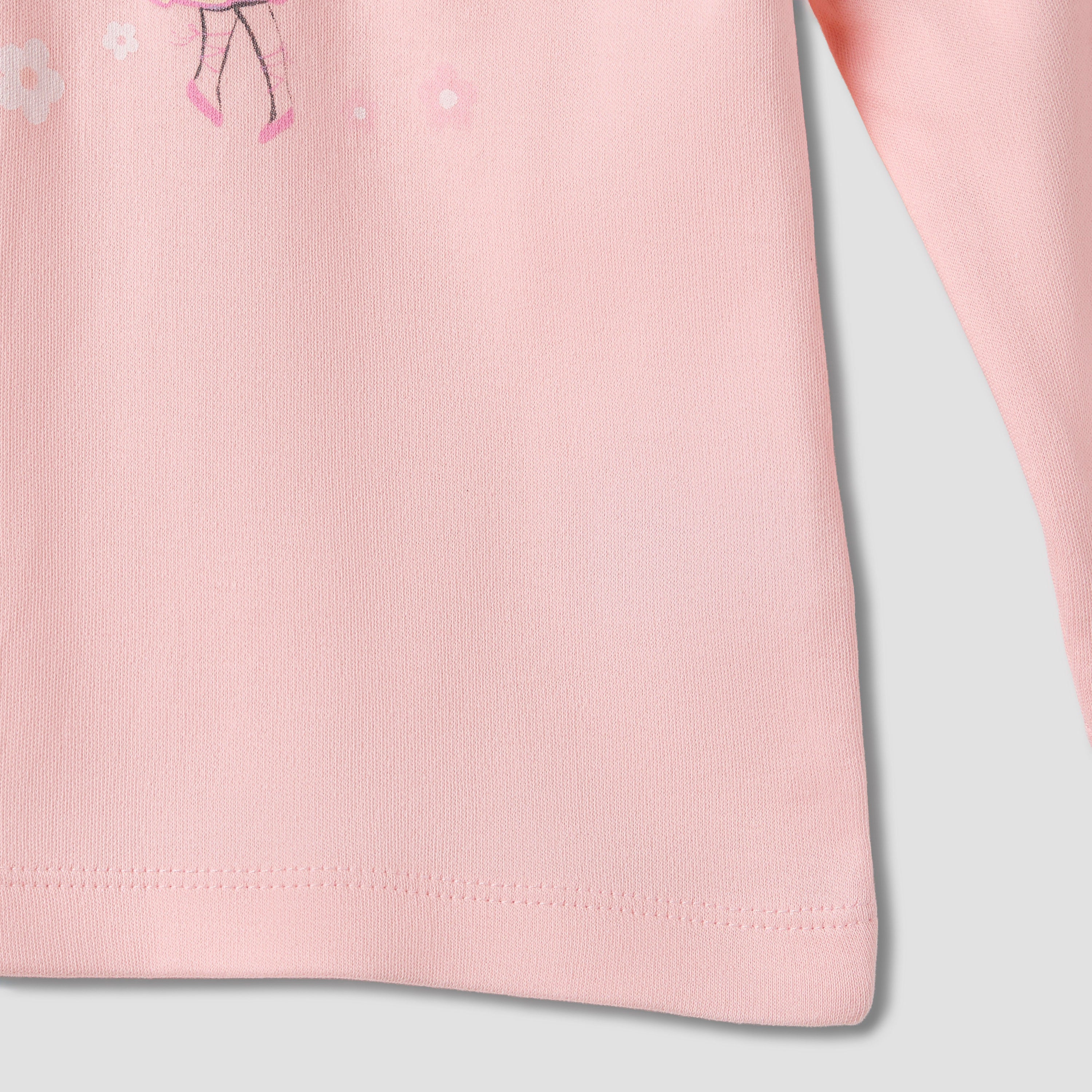 Juniors Printed Long Sleeve T-shirt and Pyjama Set