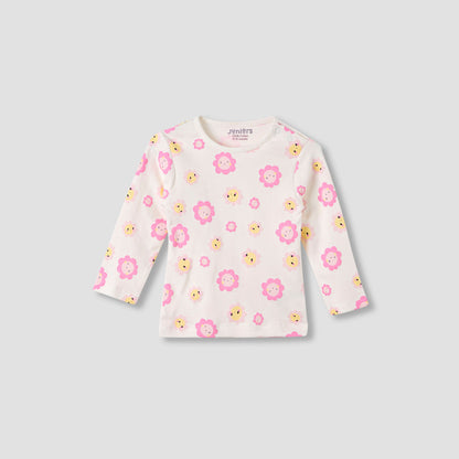 Juniors Smiley Print T-shirt and Pyjama Set