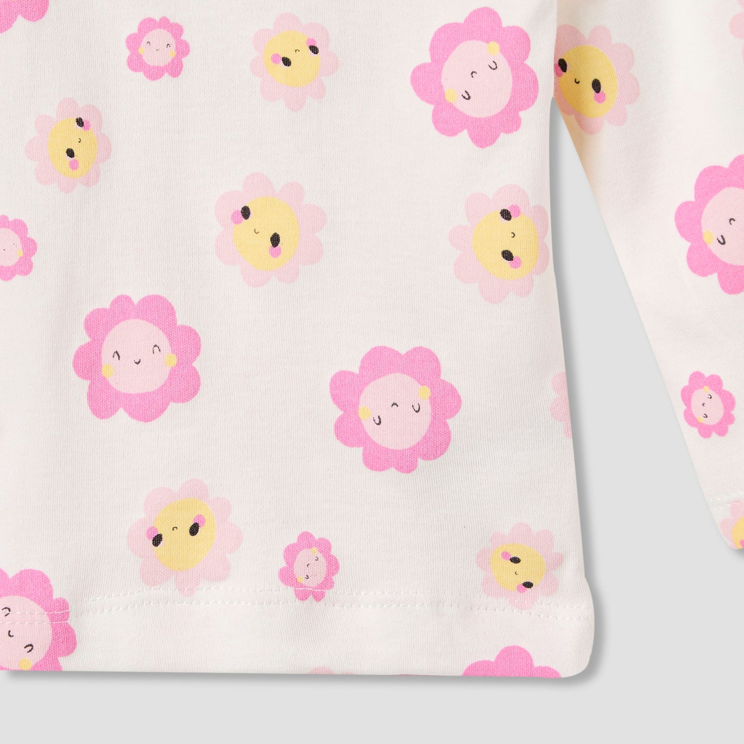 Juniors Smiley Print T-shirt and Pyjama Set