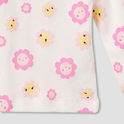 Juniors Smiley Print T-shirt and Pyjama Set
