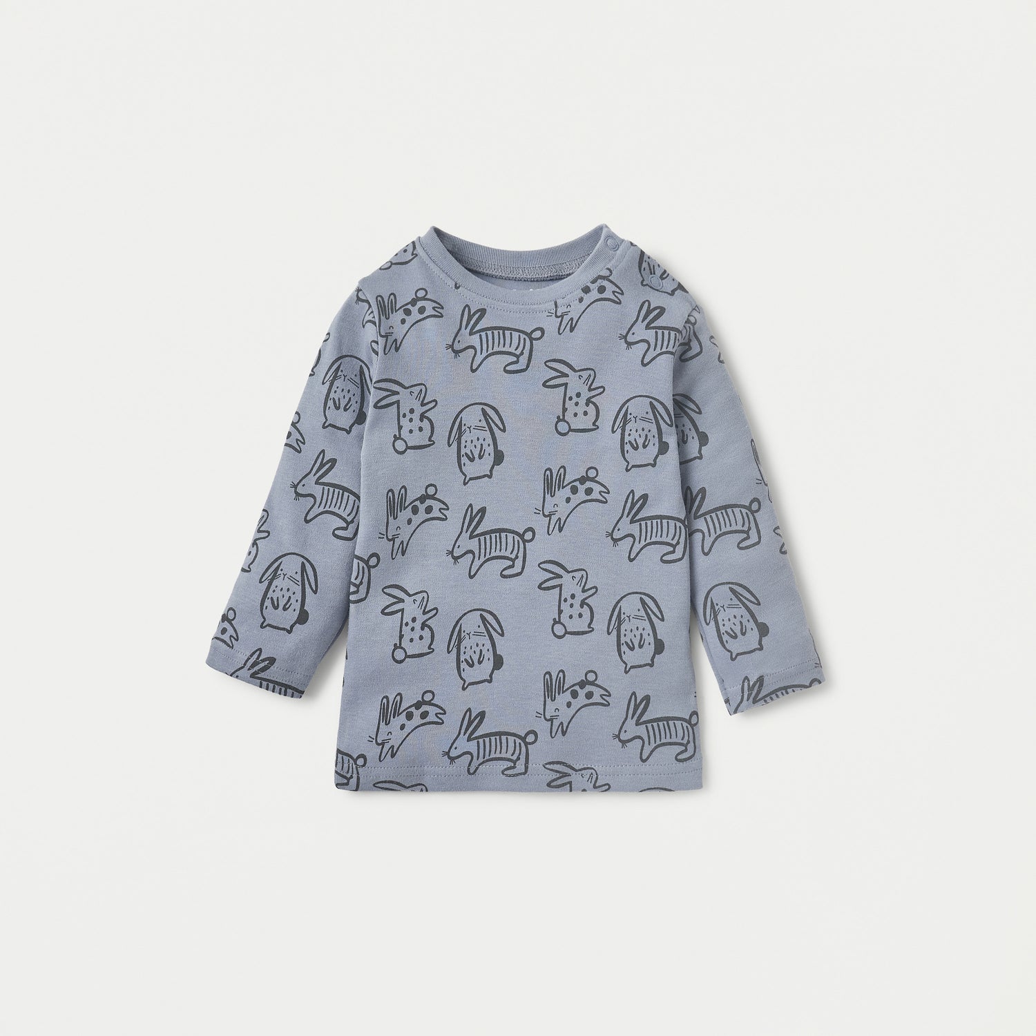 Juniors Bunny Print Long Sleeves T-shirt and Pyjama Set