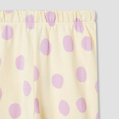 Juniors Polka Dot Print T-shirt and Pyjama Set