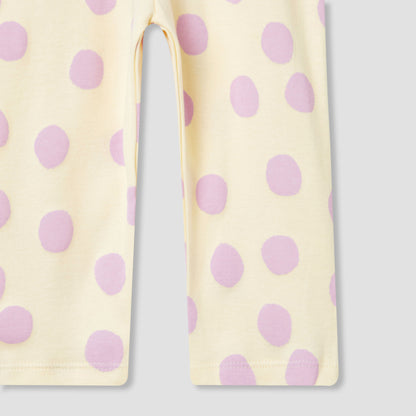 Juniors Polka Dot Print T-shirt and Pyjama Set