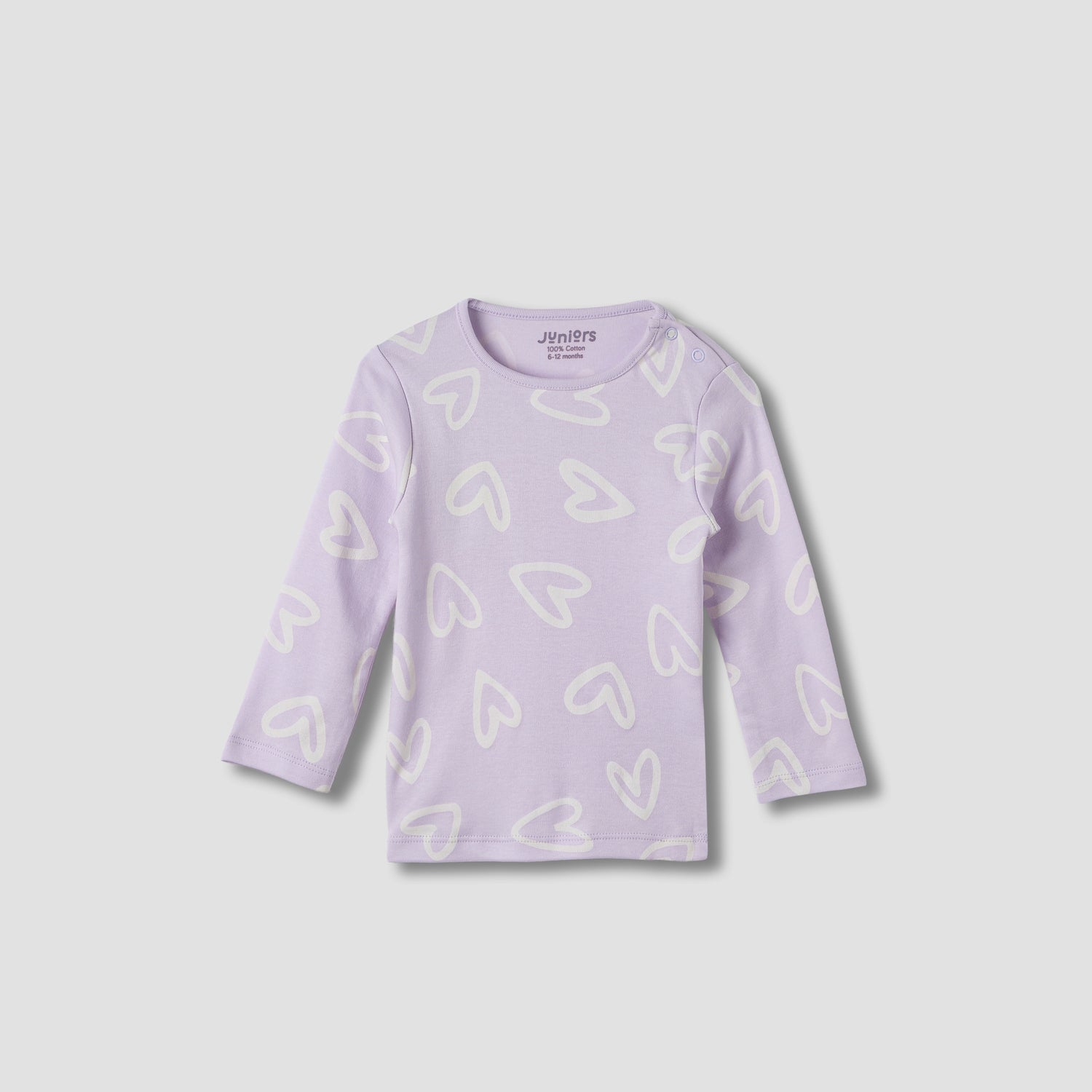 Juniors Heart Print T-shirt and Pyjama Set