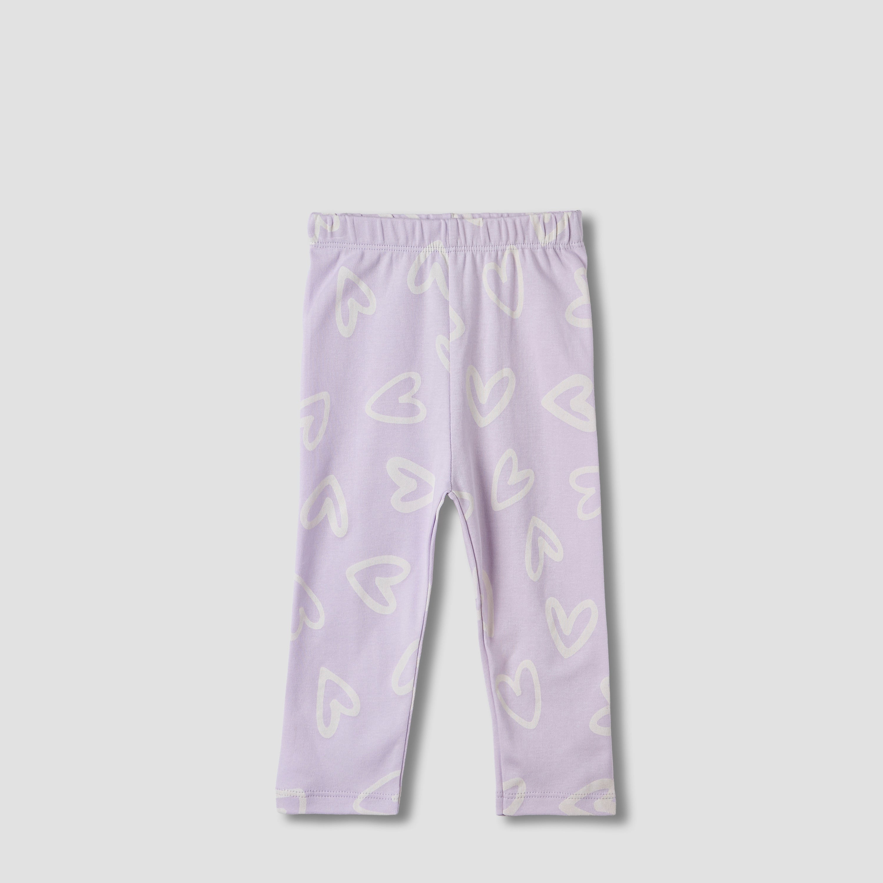 Juniors Heart Print T-shirt and Pyjama Set