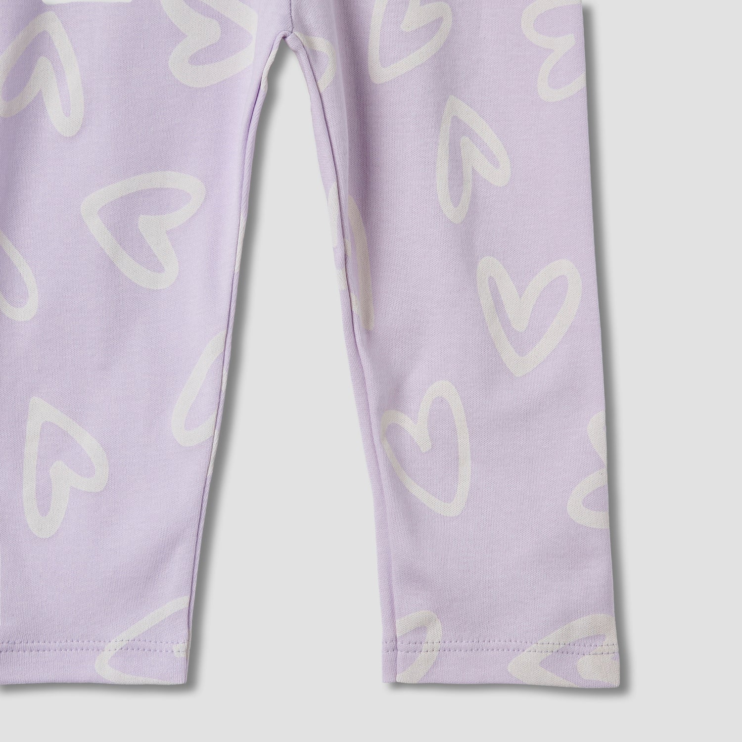 Juniors Heart Print T-shirt and Pyjama Set