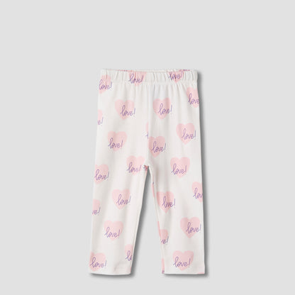 Juniors Heart Print T-shirt and Pyjama Set