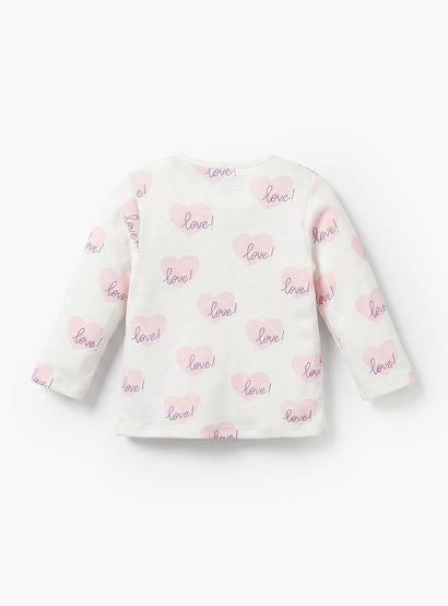 Juniors Heart Print T-shirt and Pyjama Set-baby-girls-clothing-nightwear-pyjamasets-image-5