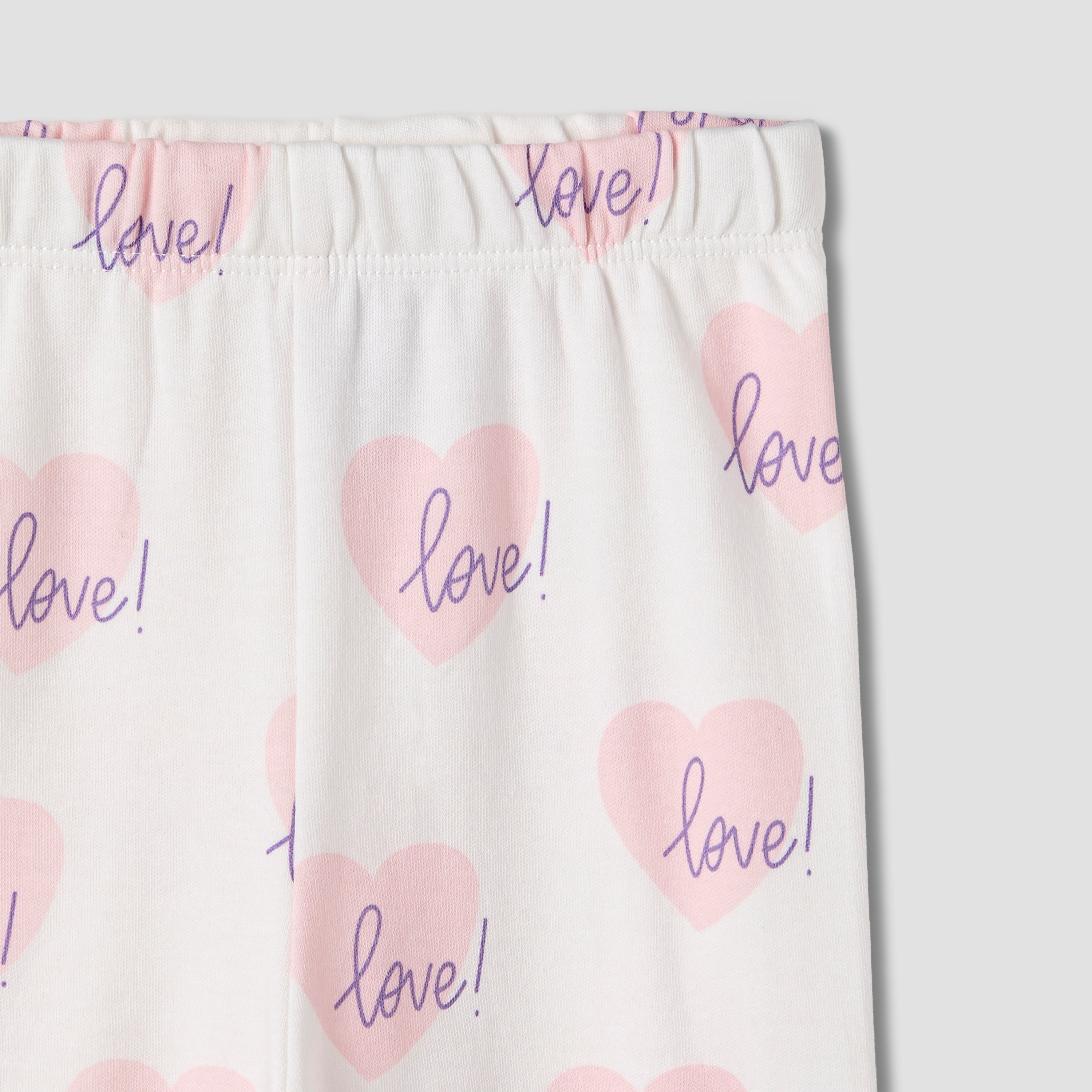 Juniors Heart Print T-shirt and Pyjama Set