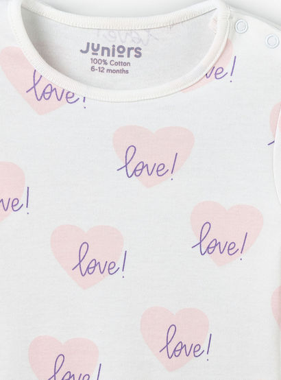 Juniors Heart Print T-shirt and Pyjama Set-baby-girls-clothing-nightwear-pyjamasets-image-7