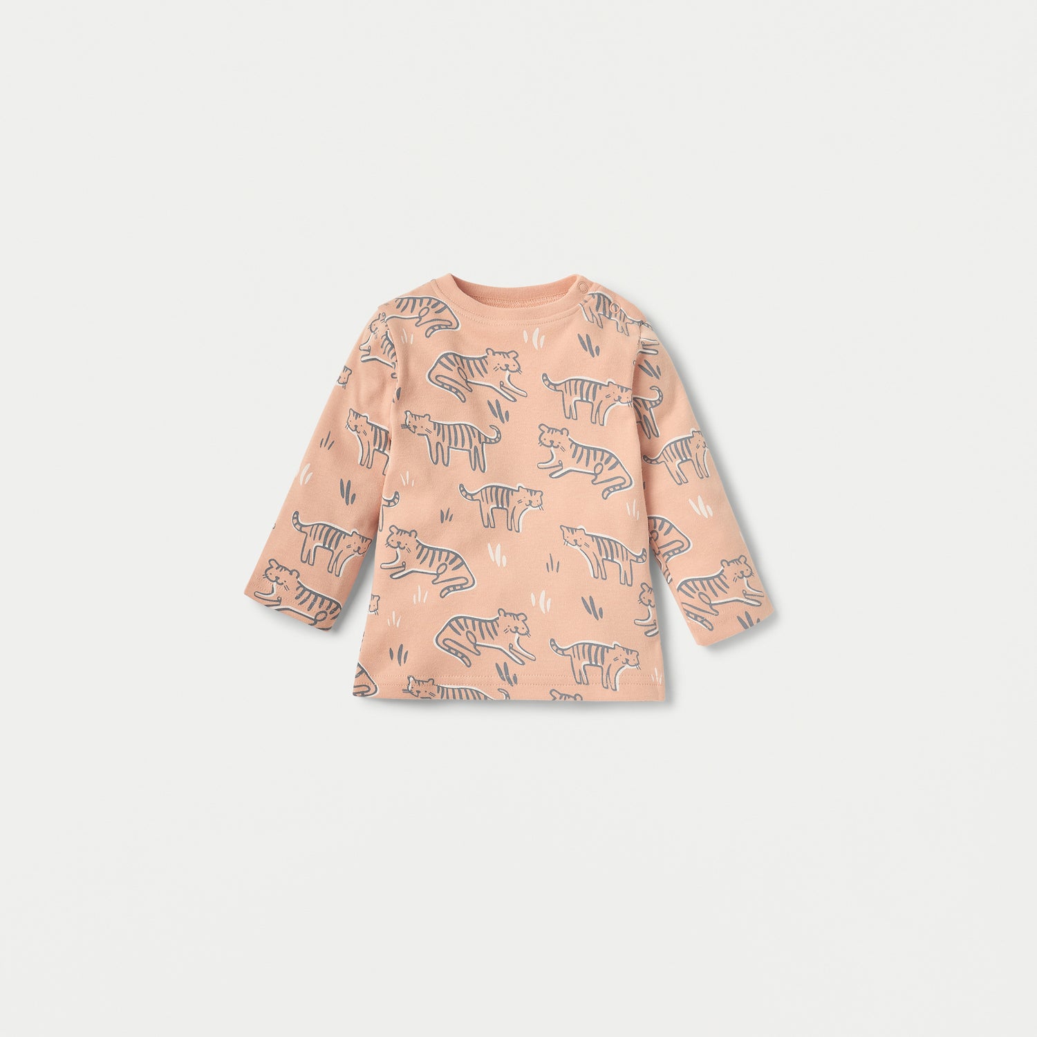 Juniors Tiger Print Long Sleeves T-shirt and Pyjama Set