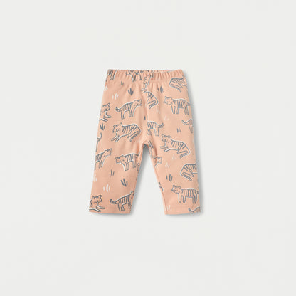 Juniors Tiger Print Long Sleeves T-shirt and Pyjama Set